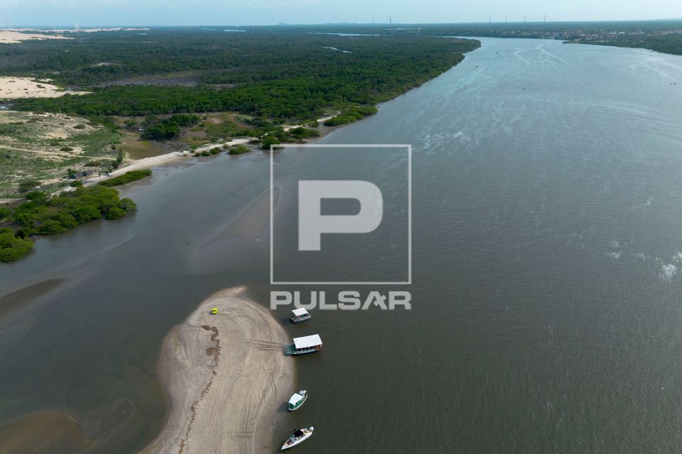Vista do Rio Jaguaribe na altura da foz