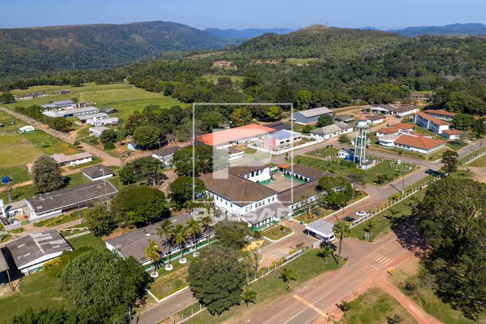 Vista de drone do Campus São Vicente do Instituto Federal de Educação Ciência e Tecnologia do Mato Grosso