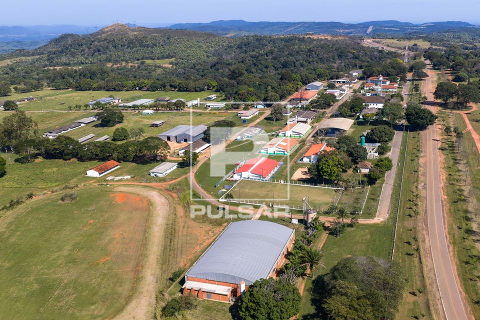 Vista de drone do Campus São Vicente do Instituto Federal de Educação Ciência e Tecnologia do Mato Grosso