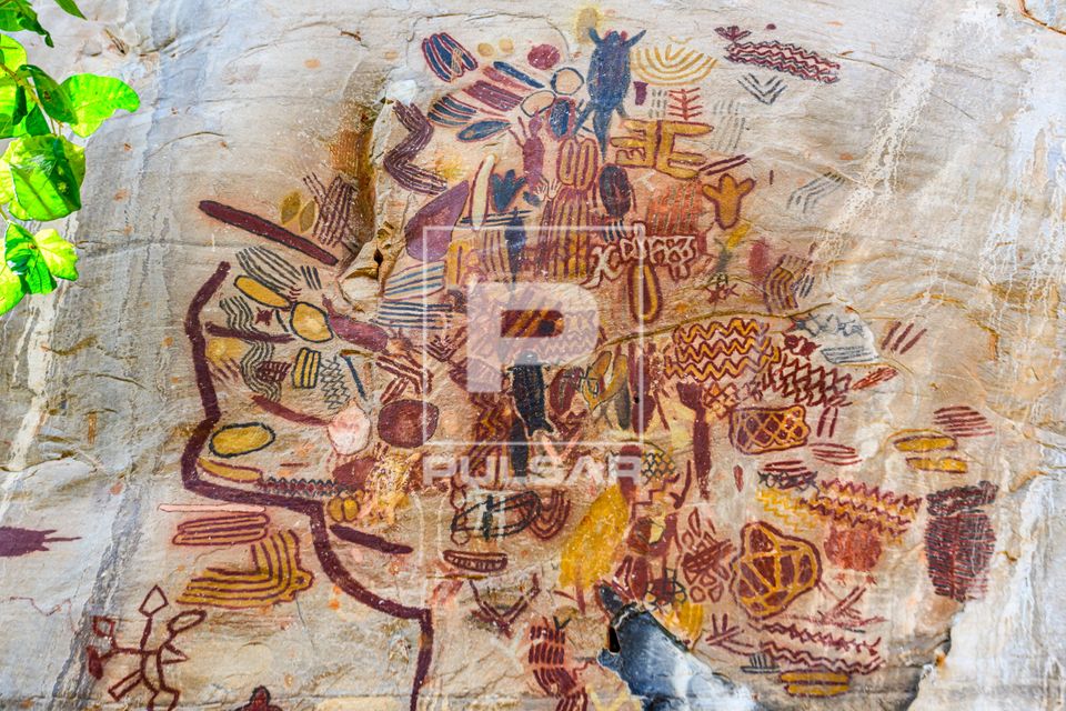 Pinturas rupestres na Lapa dos Desenhos - Parque Nacional Cavernas do Peruaçu - Mosaico Sertão Veredas-Perua
