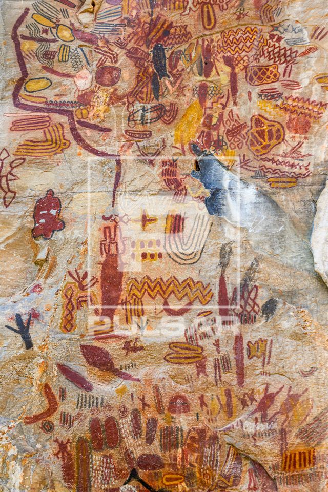 Pinturas rupestres na Lapa dos Desenhos - Parque Nacional Cavernas do Peruaçu - Mosaico Sertão Veredas-Perua