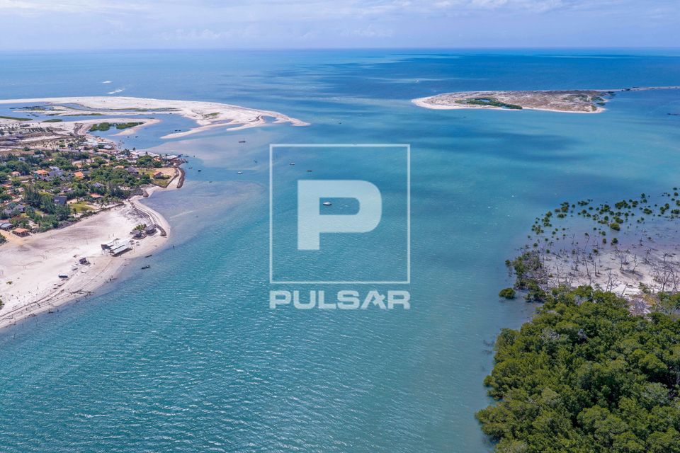 Foz do Rio Camurupim e Praia de Macapá à esquerda - APA Área de Proteção Ambiental do Delta do Parnaíba