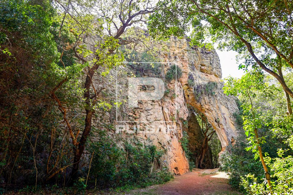 Formação rochosa no Parque Nacional de Sete Cidades