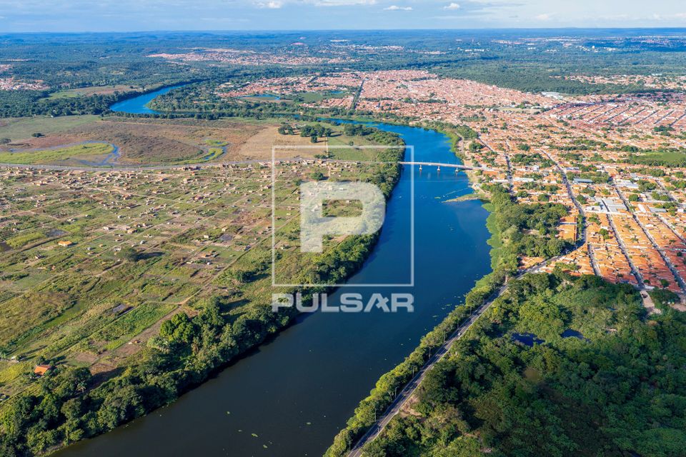 Vista de drone do Rio Poti