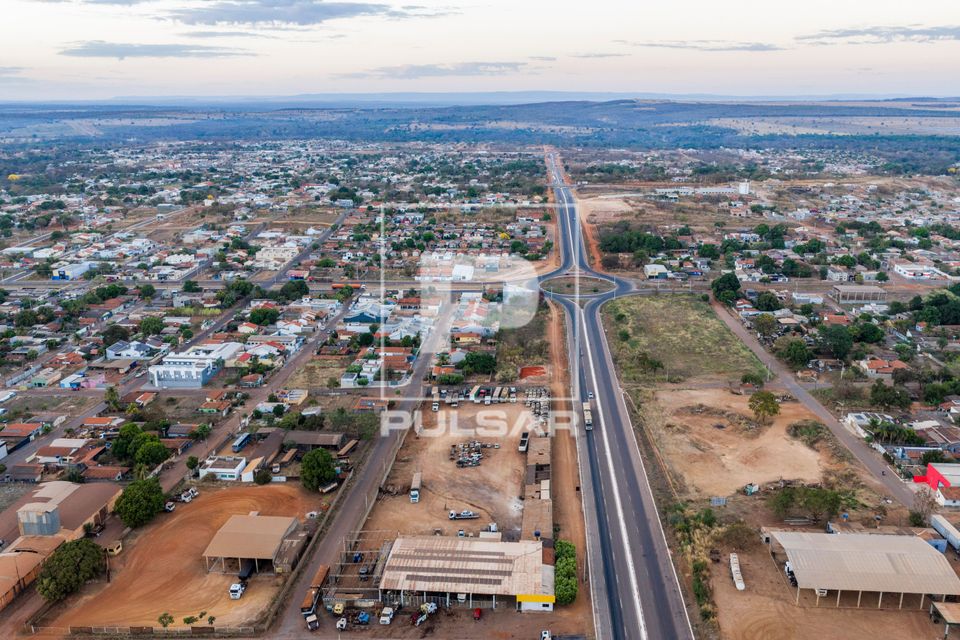 Vista de drone do perímetro ubano