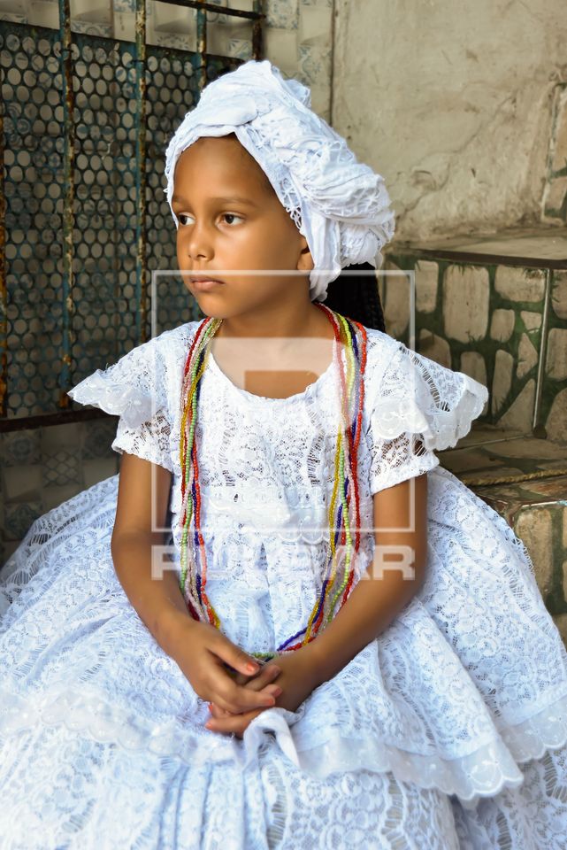 Retrato de criança no terreiro de candomblé - Ilè Àse Ojú Onirè ou Oju Onirê
