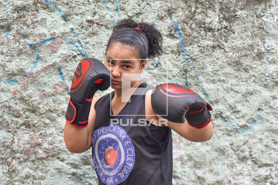 Retrato de jovem boxeadora do Projeto AFA Augêncio Félix de Almeida 