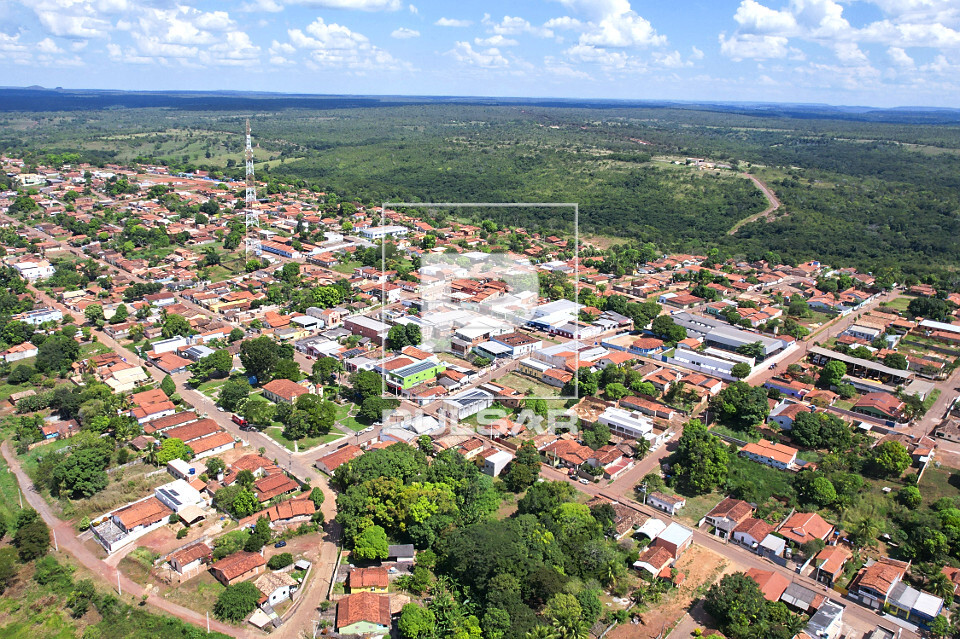 Vista de drone da cidade
