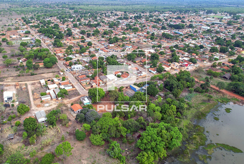 Vista de drone da cidade