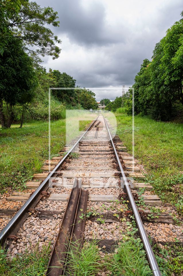 Trilhos da antiga ferrovia Companhia Paulista - atualmente MRS Logística - Complexo Ferroviário de Louveira