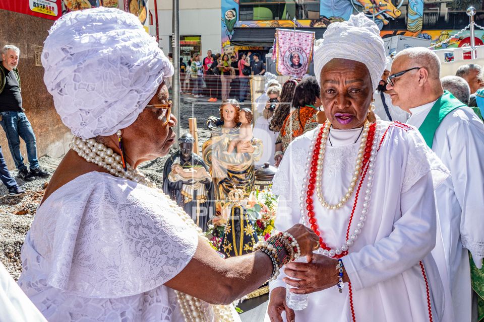 Celebração da reinauguração da Capela dos Aflitos - após a restauração com a participação de diversas