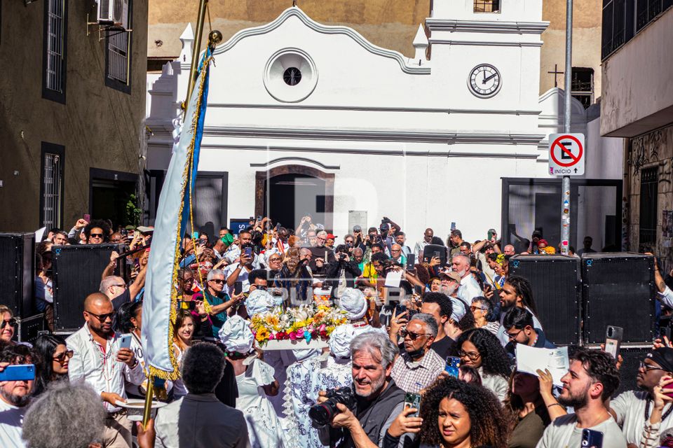 Celebração da reinauguração da Capela dos Aflitos, após a restauração, com a participação de diversas