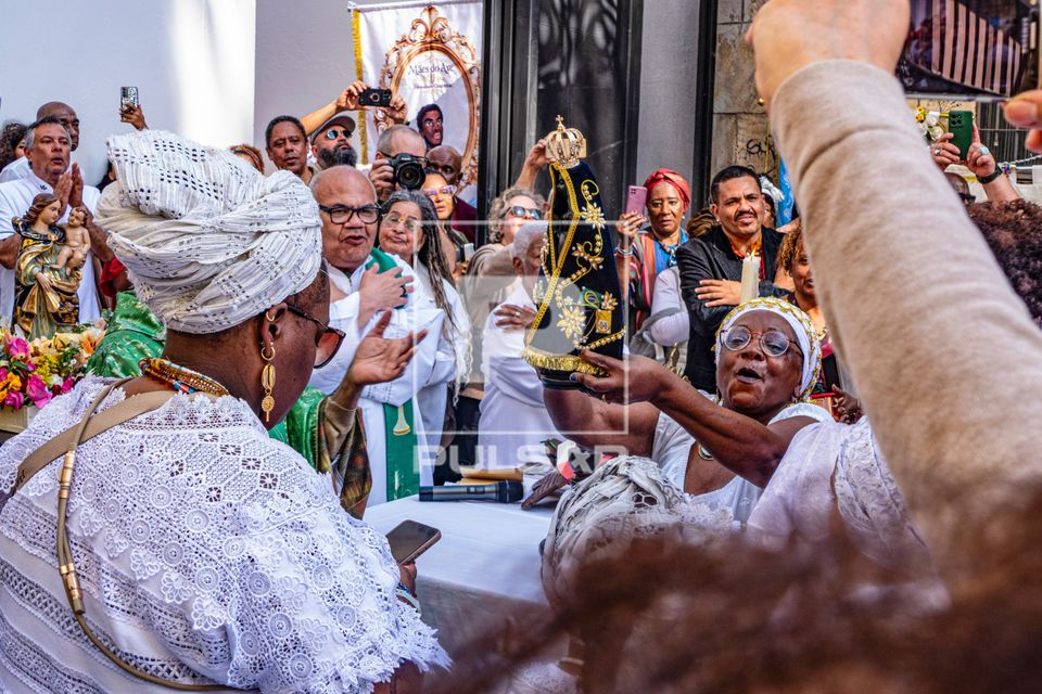 Missa de celebração da reinauguração da Capela dos Aflitos, após a restauração, com a participação de