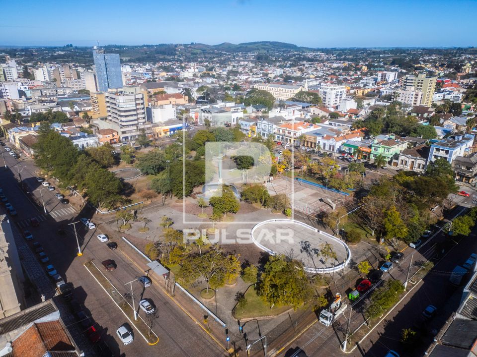 Vista de drone da Praça Esporte no centro da cidade 