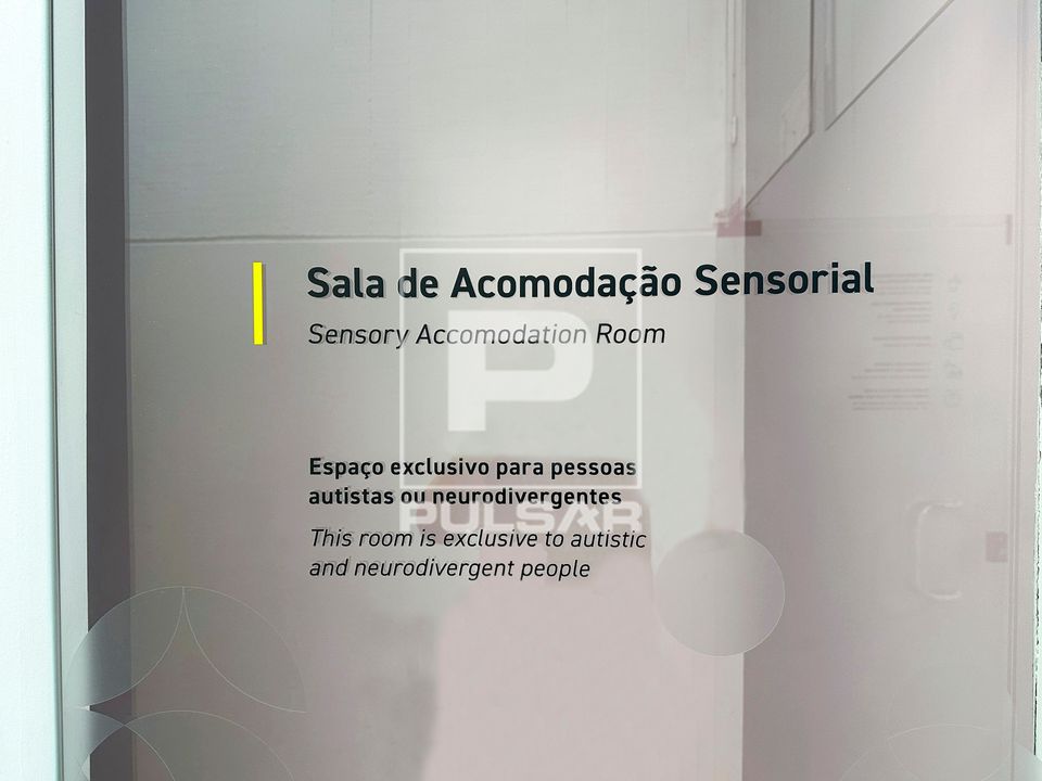 Sala de Acomodação Sensorial - criada para minimizar possíveis desconfortos causados pelos diferentes estí