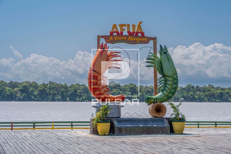 Monumento dos Camarões - celebra os símbolos culturais e a rivalidade festiva do Camarão Convencido e do Ca