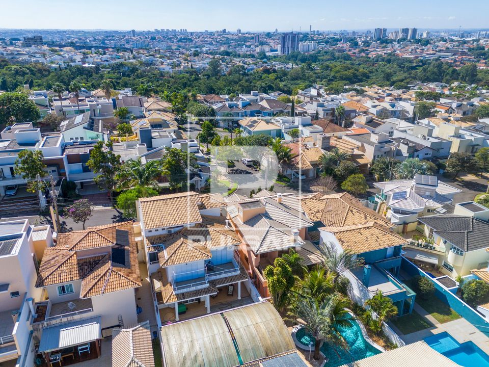 Vista de drone de casas de condomínio fechado