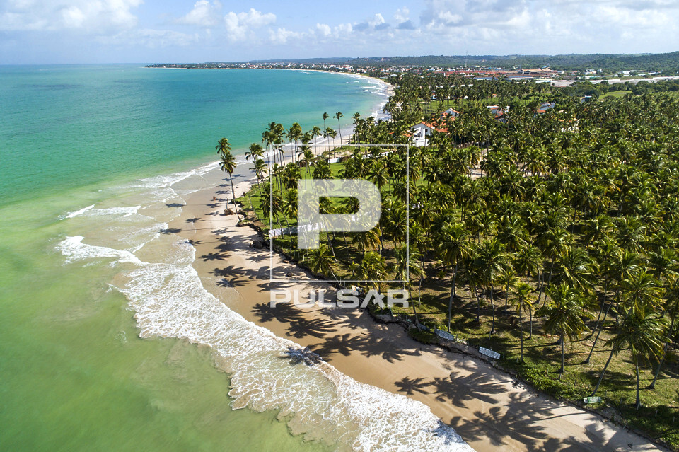 Vista de drone da praia dos Carneiros