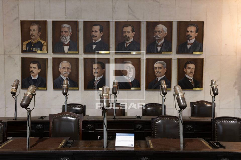 Primeiro plenário do Senado datado de 1867 no Museu Itamar Franco no interior do Palácio do Congresso Nacion