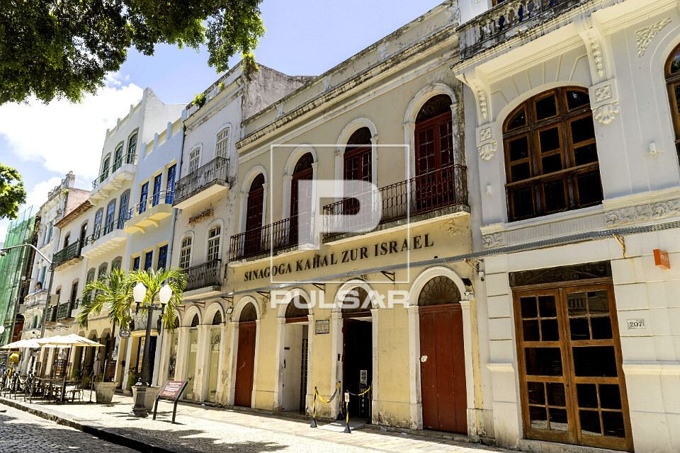Centro Cultural Judaico de Pernambuco - instalado na antiga Sinagoga Kahal Zur Israel - bairro do Recife - Cir