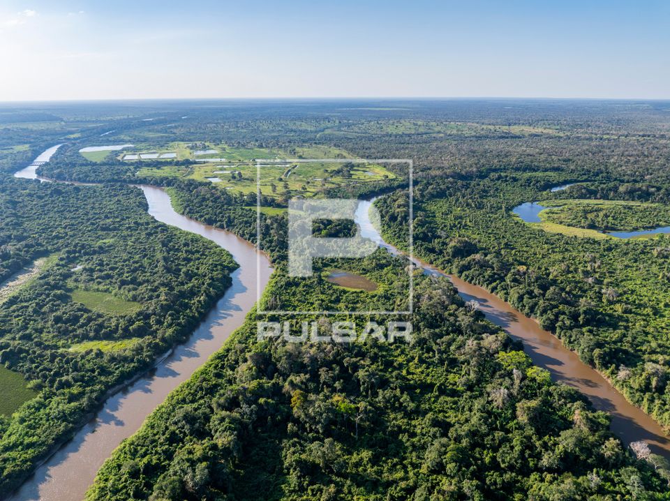 Vista de drone do rio Miranda - Pantanal de Miranda - Pantanal Sul