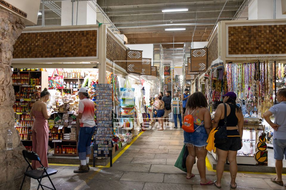 Vista interna do Mercado Modelo - bairro do Comércio - Cidade Baixa