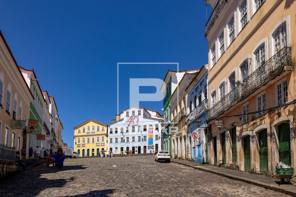 Casario colonial e ao fundo Museu da Cidade e Fundação Casa de Jorge Amado - Largo do Pelourinho - centro hi