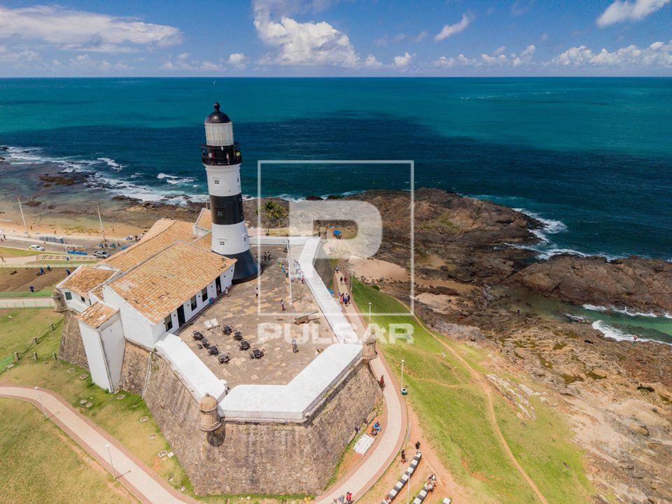 Farol da Barra e Forte de Santo Antônio da Barra sede do Museu Náutico da Bahia - bairro Barra 