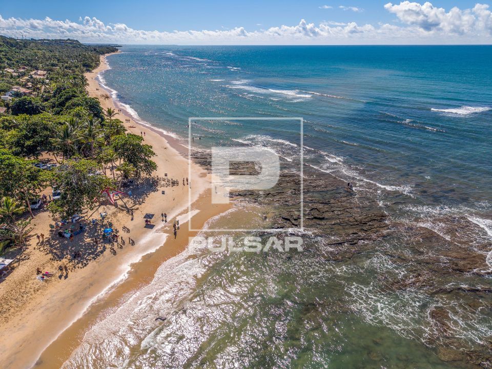Vista de drone de recifes de coral na Praia de Pitinga - distrito de Arraial d'Ajuda