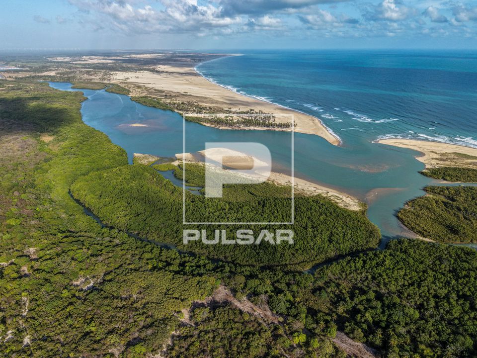 Mar Con Rio Vista de drone do Rio Curu desaguando no mar - APA Área de Proteção ...