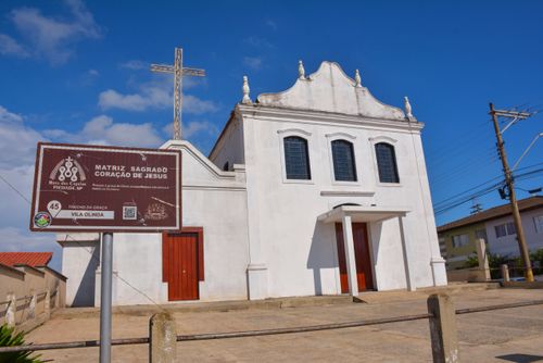 Fachada da Matriz Sagrado Coração de Jesus - rota das Capelas de Piedade