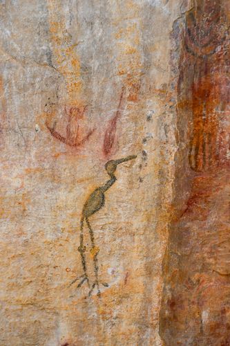 Pinturas rupestres na Lapa dos Desenhos - Parque Nacional Cavernas do Peruaçu - Mosaico Sertão Veredas-Perua