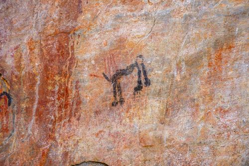 Pinturas rupestres na Lapa dos Desenhos - Parque Nacional Cavernas do Peruaçu - Mosaico Sertão Veredas-Perua