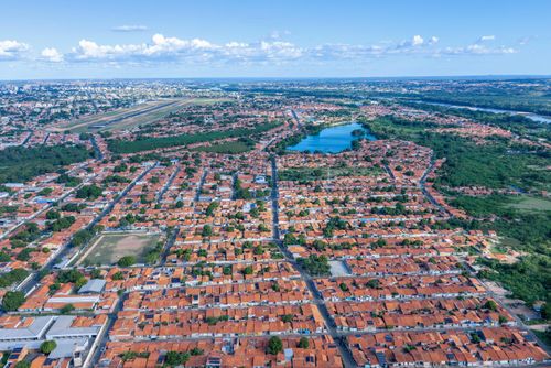 Vista de drone do Bairro do Poti Velho