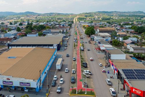  Vista de drone da cidade