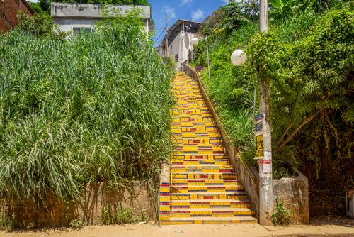 Escadaria na Rua do Divino de acesso ao bairro São João