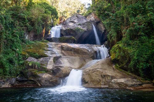 Cachoeira Itaporani na parte baixa do Parque Nacional do Itatiaia no Parque Nacional do Itatiaia