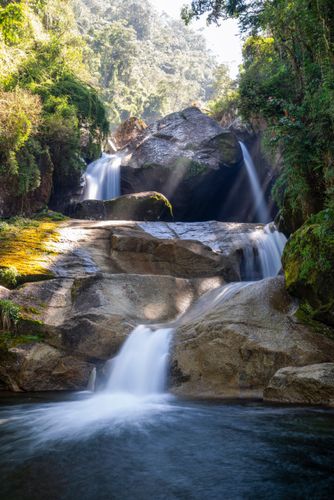 Cachoeira Itaporani na parte baixa do Parque Nacional do Itatiaia no Parque Nacional do Itatiaia