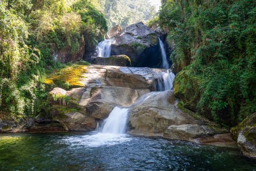 Cachoeira Itaporani na parte baixa do Parque Nacional do Itatiaia no Parque Nacional do Itatiaia