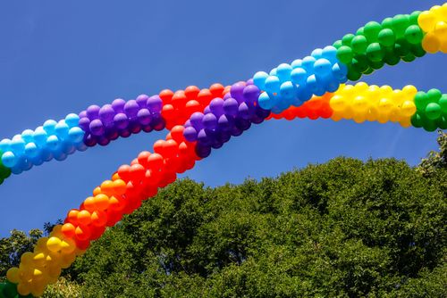 Balões representando a diversidade sexual da 30ª Parada do Orgulho LGBTQI+ Gays , Lésbicas , Bissexuais e T