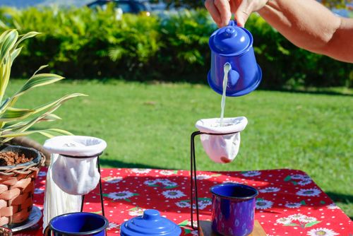 Café Caiçara coado com caldo de cana - Parque Municipal Fazenda Engenho D'Água - praia do Engenho D’Água