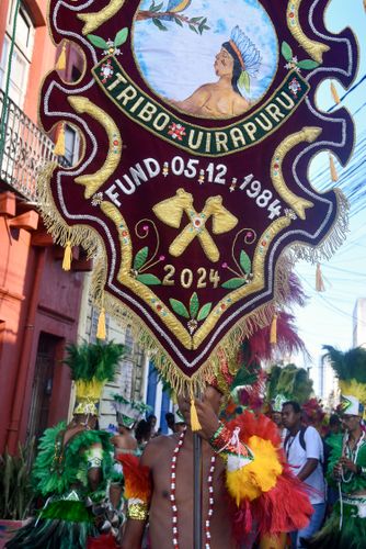 Estandarte do Grupo Caboclinho Uirapuru