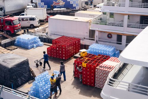 Trabalhadores no Porto de Manaus