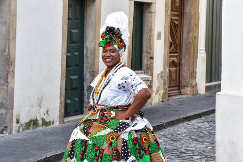 Baiana do receptivo no Pelourinho - centro histórico