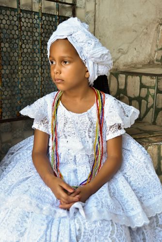 Retrato de criança no terreiro de candomblé - Ilè Àse Ojú Onirè ou Oju Onirê