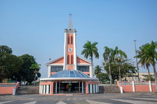 Santuário Estadual Nossa Senhora do Rocio - projeto de Alfredo Andersen - Praça da Fé - bairro Rocio