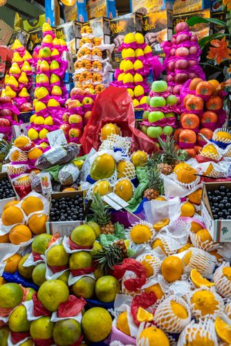 Banca de frutas no Mercado Municipal Paulistano Mercadão