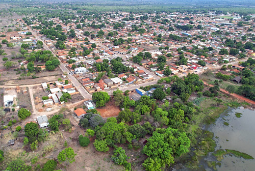 Vista de drone da cidade