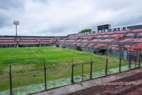 Vista interna do Estádio Bento Freitas - casa oficial do Grêmio Esportivo Brasi- conhecido como a Baixada - 