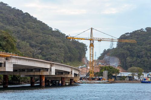 Construção da ponte Guaratuba oficialmente Ponte da Vitória da PR-412 - ligará ao município Matinhos